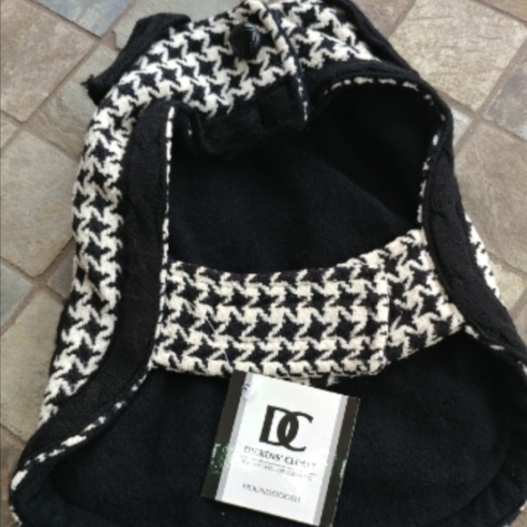 NEW WARM HOUNDS TOOTH SMALL PET JACKET COAT - Picture 2 of 3
